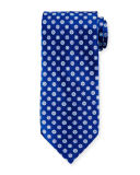 Neat Circle-Print Silk Tie