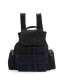 Scout Nylon Flap Backpack, Black