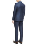 Tonal Check Two-Piece Suit, Blue