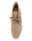 Rios Lace-Up Espadrille Bootie, Gray
