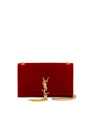Kate Monogram Medium Velvet Tassel Shoulder Bag, Red