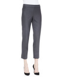 Wool-Blend Skinny Ankle Pants