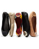 Minnie Travel Logo Ballerina Flat, Light Oak