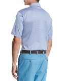 Callicut Striped Short-Sleeve Polo Shirt, Light Purple