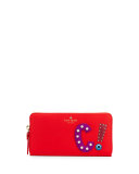 hartley lane lacey "c" wallet, apple jelly
