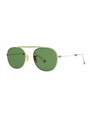 Van Buren M 49 Aviator Sunglasses, Gold/Green