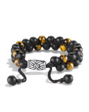 Spiritual Beads Bracelet with Black Onyx and Tiger's Eye