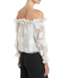 Ashton Ruffled Off-the-Shoulder Top