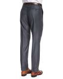 Super 150s Wool/Cashmere Trousers, Gray