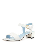 Cadi Leather City Sandal, White