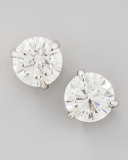 18k White Gold Diamond Stud Earrings, 1.49ct G-H/SI1