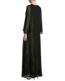 Eneko Drama-Sleeve Striped Long Dress 