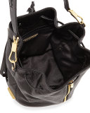 Cynnie Leather Sling Bag, Black