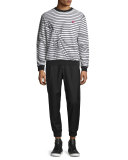 Trompe L'Oeil Broken-Stripe Sweatshirt