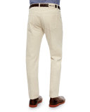 Twill Five-Pocket Pants, Khaki
