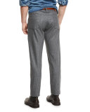 Chalk-Stripe Flannel Pants, Lead