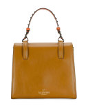 Cabana Medium Rockstud Top-Handle Satchel Bag, Bright Cuir/Orange