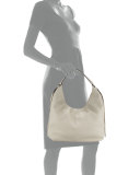 Bryn Leather Hobo Bag, Putty