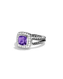 Petite Albion Ring with Amethyst and Diamonds
