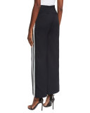 High-Waist Track-Stripe Wide-Leg Trousers