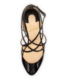 Soustelissimo Strappy Red Sole Pump, Black