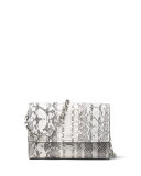 Yasmeen Small Snakeskin Clutch Bag, Natural