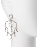 Crystal Shield Drop Earrings
