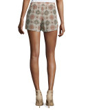 Layana Tile-Printed Silk Shorts