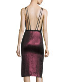 Soleil Metallic Strappy Cocktail Dress
