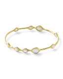 18K Gold Rock Candy Bangle in Mother-of-Pearl