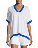 Contrast-Trim Slub Popover Top