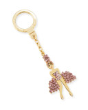 jeweled showgirl key fob, multi/pink