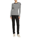 Dent Laced Skinny Jeans, Black