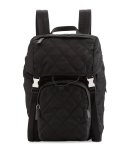 Tessuto Quilted Utilitarian Backpack, Black