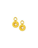 19k Gold Daisy Diamond Earring Pendants