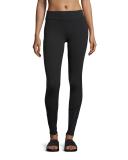 Glass Half Full Curved Long Leggings, Black