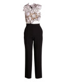 Lilac Floral-Lace Trouser-Combo Jumpsuit