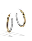 Dot Gold & Silver Medium Hoop Earrings