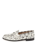 Ellen Watersnake Penny Loafer, Natural