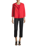 Mariska Boxy Topper Jacket, Red