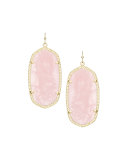 Danielle Earrings, Rose Quartz