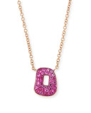 Puzzle Pink Sapphire Pendant Necklace in 18K Rose Gold