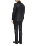 G-Line Striped Super 150s Wool Two-Piece Suit, Charcoal