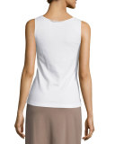 Soft Scoop-Neck Tank, White, Plus Size