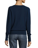 Kendell Side-Button Cardigan, Royal Navy