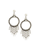 Mila Hoop Fringe Drop Earrings