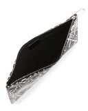 Power of Love Medium Pouch Bag, Black/White 