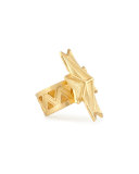 Vivid Carved Ribbon Ring, Gold