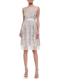 Sleeveless Lace Fit & Flare Cocktail Dress