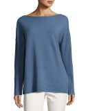 Matte Crepe V-Back Sweater